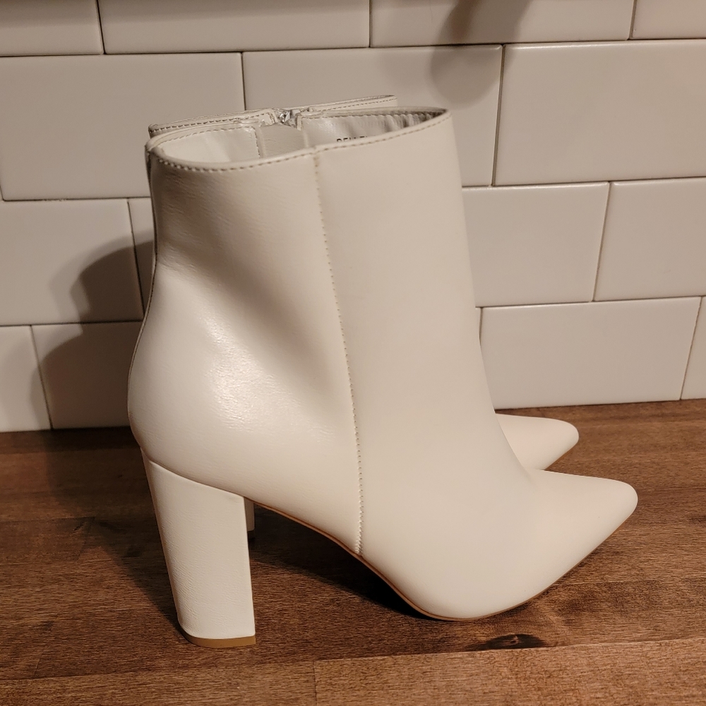White Booties size 8.5